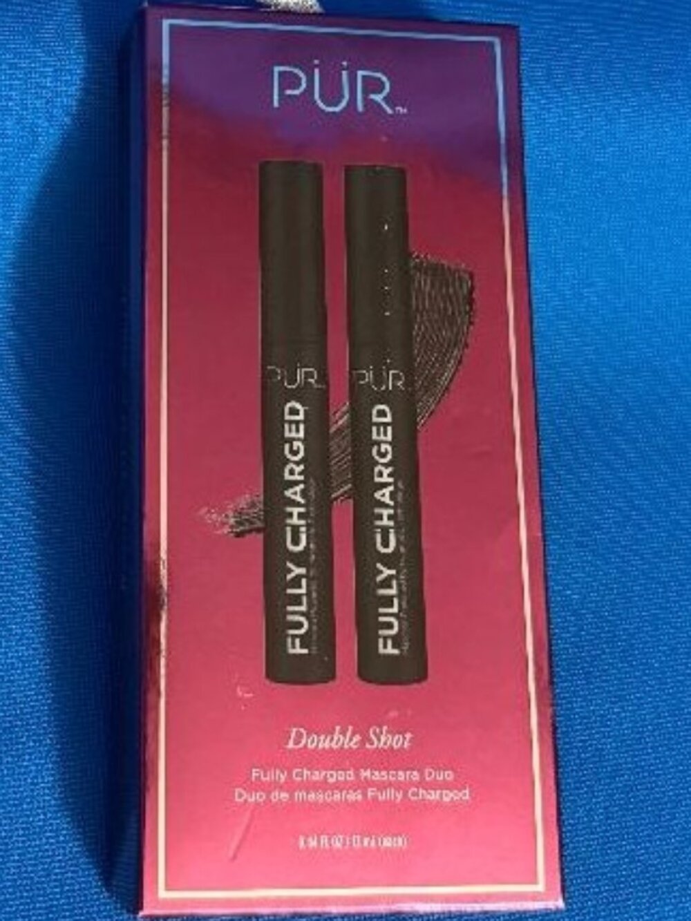 NEW PUR / PÜR DOUBLE SHOT (FULL SIZE 2 PK) FULLY CHARGED MASCARA DUO 13 ML EACH